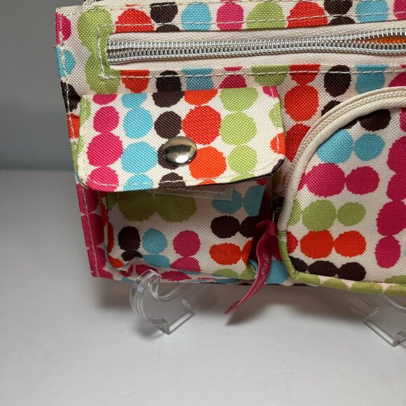 Lily Bloom Wristlet Wallet Multi Color Dots - Picture 2 of 9